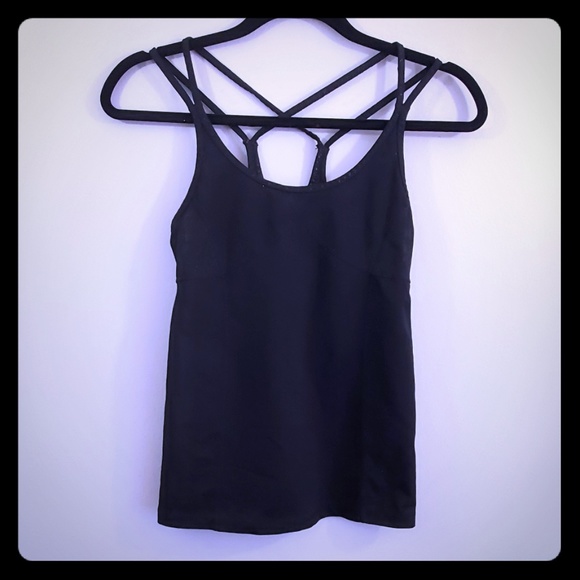 Zella Tops - Zella Athletic Buit in Bra Black Top Sz S
